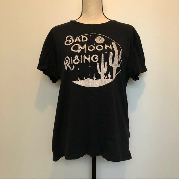 U2B bad moon rising black t-shirt EUC SZ  L - Picture 1 of 4